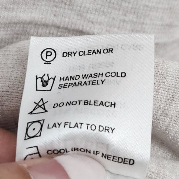 The Reset R Label Sweater Cardigan Medium Gray Open Front Longline Soft Long - Picture 7 of 11